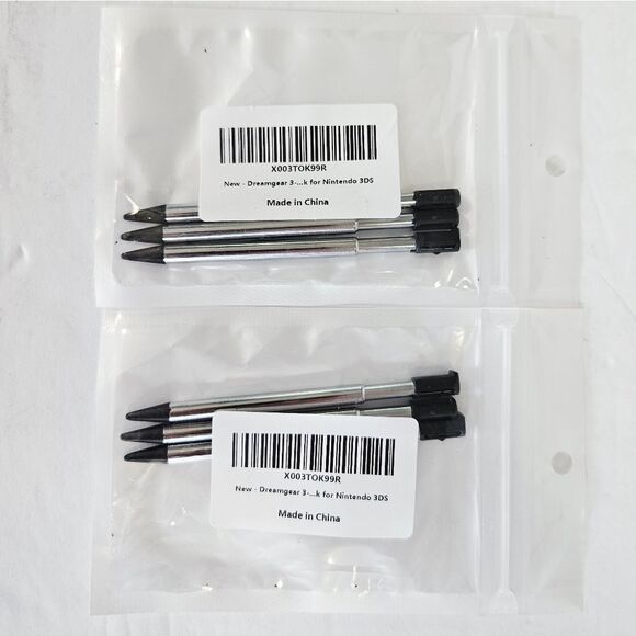 NWT Set of 2 Packs of 3 (6) Telescoping Precision Stylus Pens For Nintendo 3DS - Picture 4 of 4